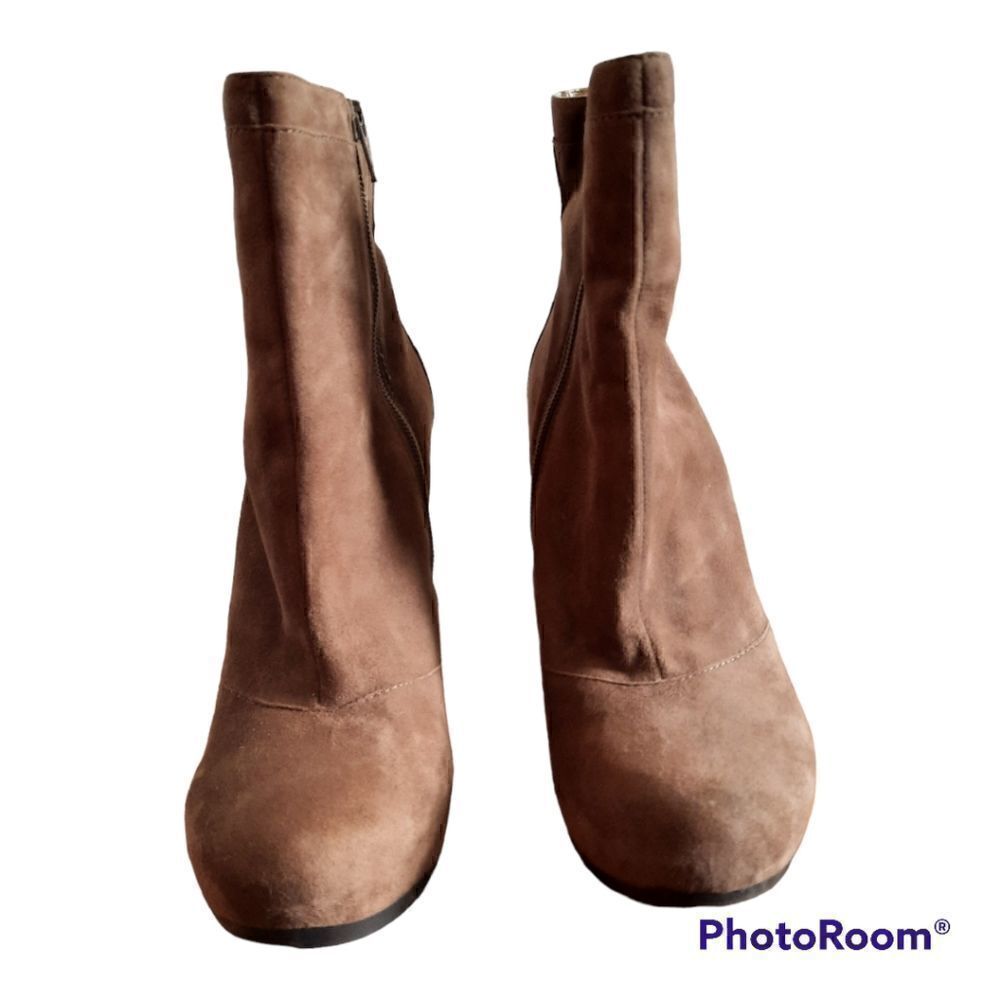 Nine West Avenue Suede Platform Ankle Boots Booties - Picture 3 of 6
